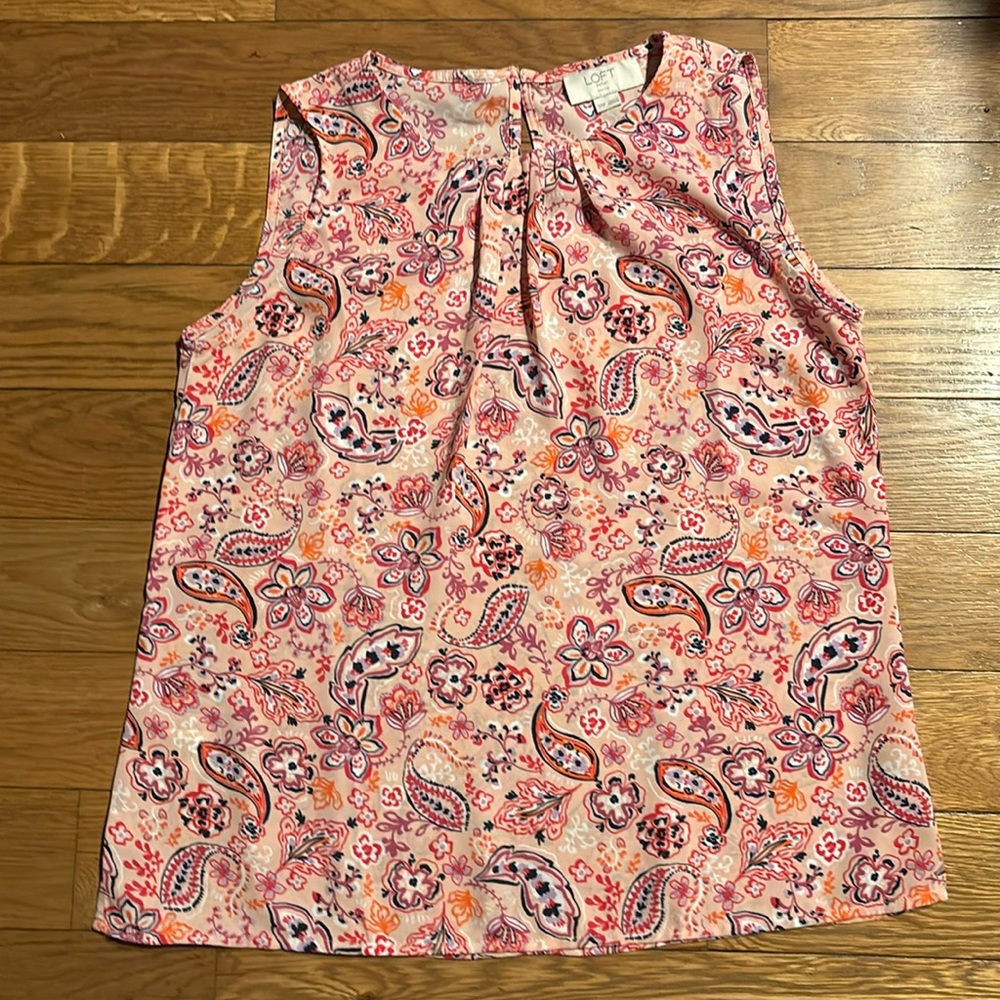 ANN TAYLOR LOFT sleeveless multicolor top